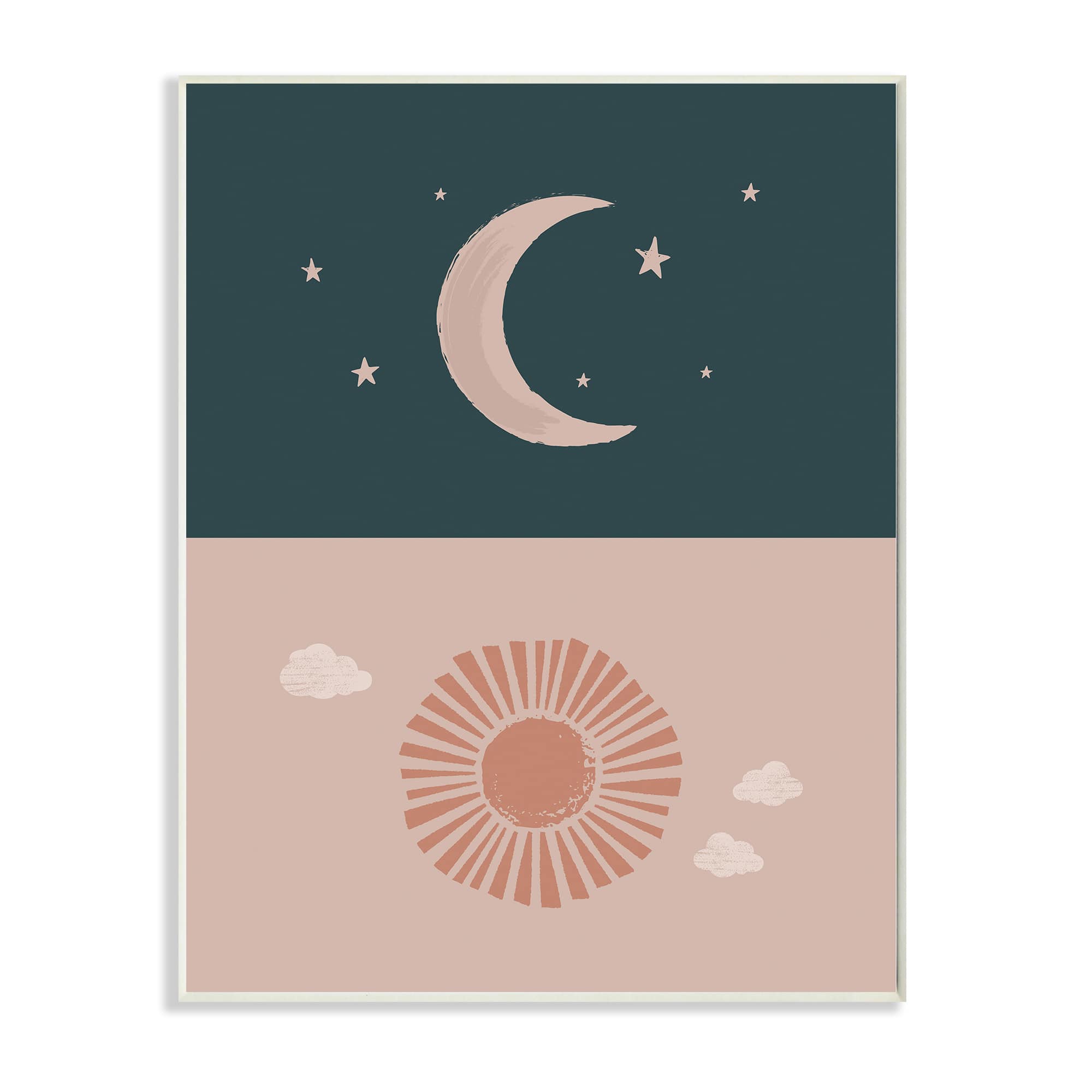 Stupell Industries Night Sky over Sunny Day Muted Tones Wall Plaque